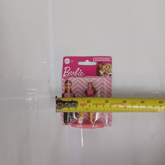 🔥4/$20 Barbie Mini Figure Cake Topper NEW -Barbie Sport Soccer Barbie Doll - Picture 8 of 9